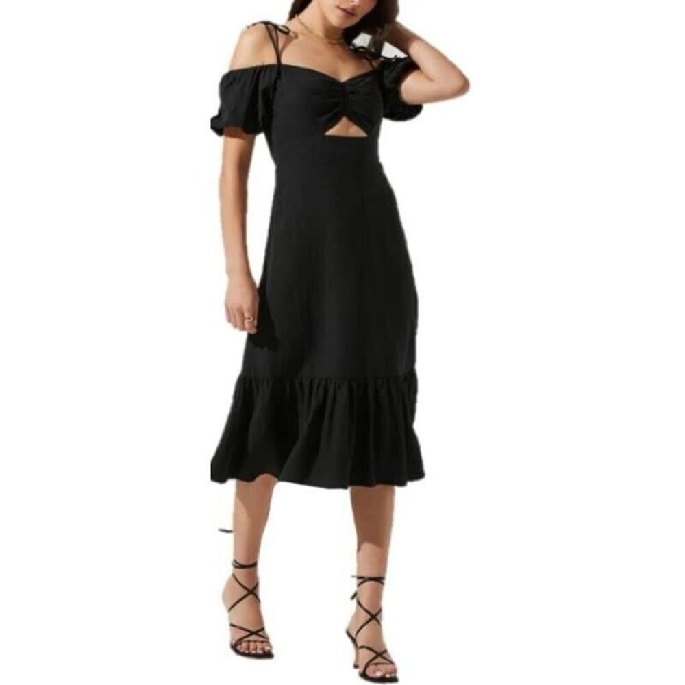 Astr Black Midi Dress
